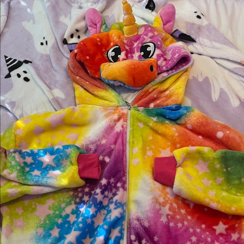 Rainbow Unicorn Onesie with Stars
